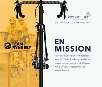 Advokathuset Funch & Nielsen støtter Team Rynkebys mission om at hjælpe kritisk syge.